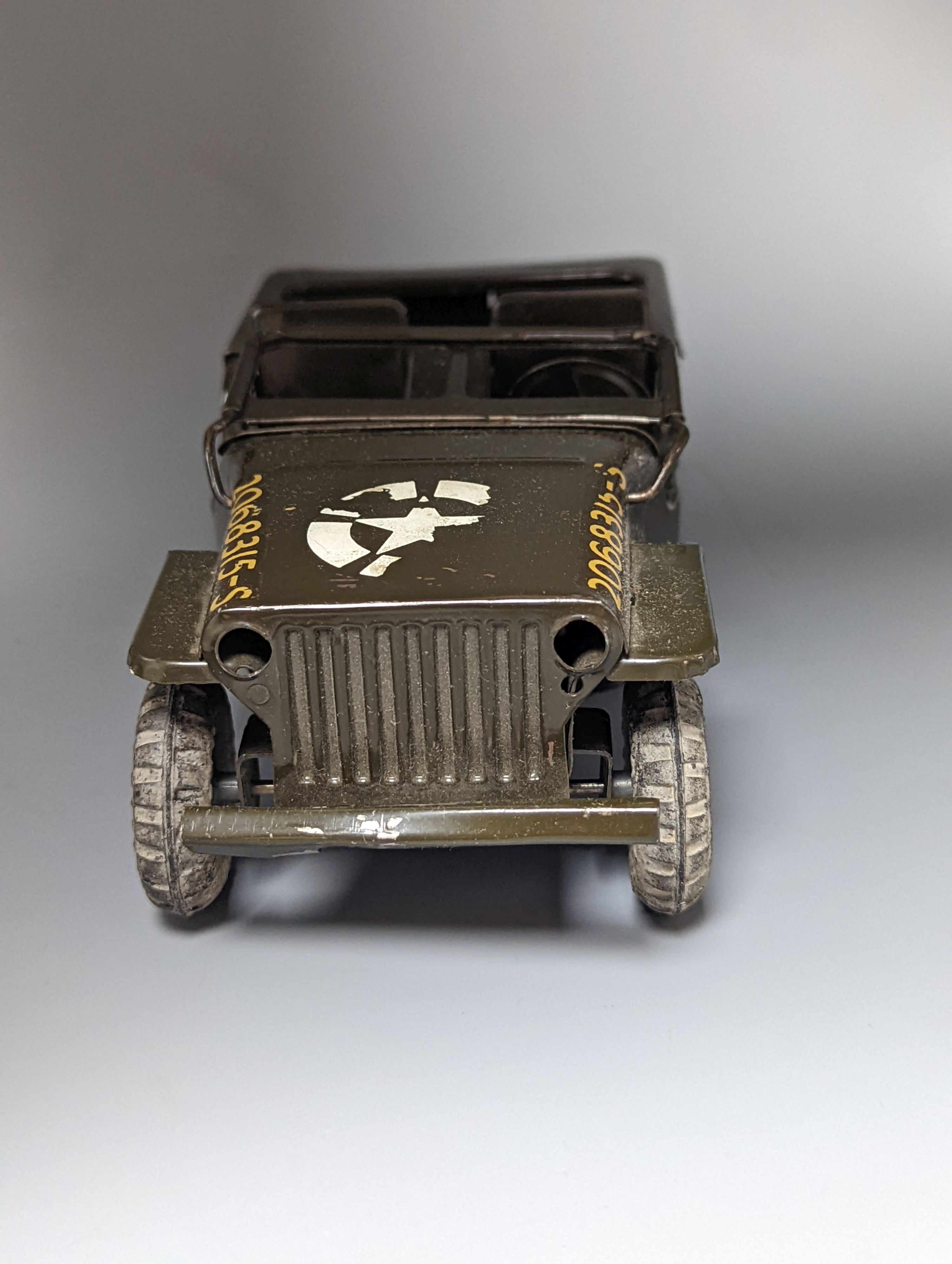 A Tri-Ang Minic Jeep No. 2, in original box, 15cm. long